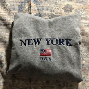 Grey New York Hoodie